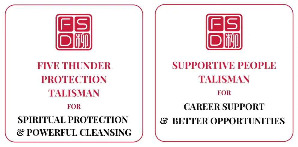 2027 Tai Sui cure options using Five Thunder Protection Talisman for spiritual protection or Supportive People Talisman for career support and helpful people luck.